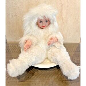 MOTIONETTE SPIN SLEDDING FIGURE ANIMATED WORKS RARE VINTAGE Winter Christmas VTG